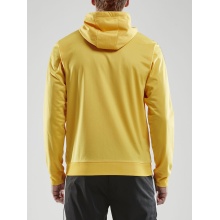 Craft Bluza z kapturem Hoodie Fullzip Pro Control żółto/czarna Męska